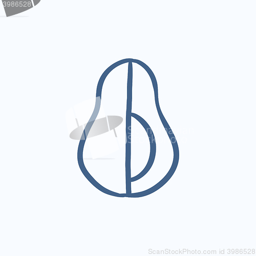 Image of Avocado sketch icon.