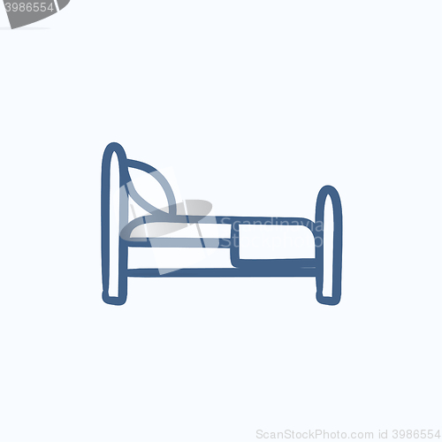 Image of Bed sketch icon.