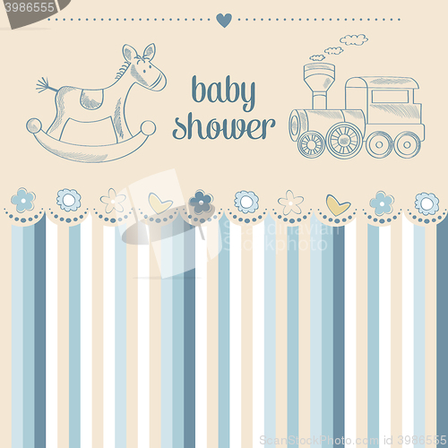 Image of baby boy shower card