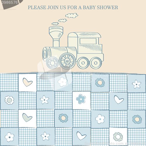 Image of baby boy shower card