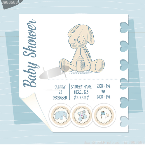 Image of baby boy shower card