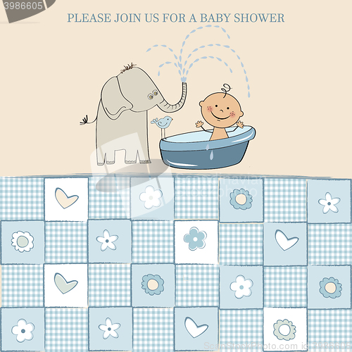 Image of baby boy shower card