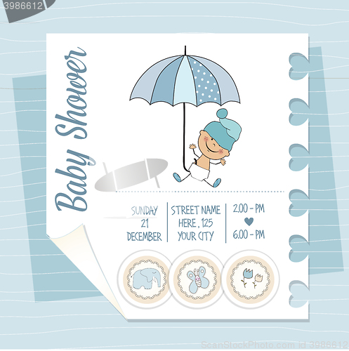 Image of baby boy shower card