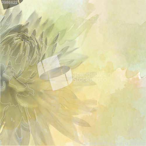 Image of flower background on soft pastel color in blur style