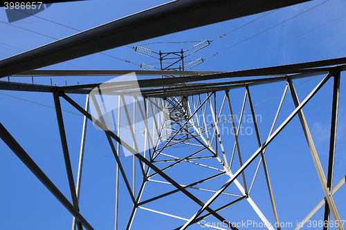 Image of High-voltage power poles