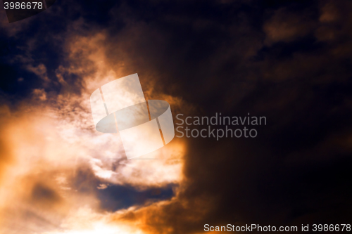 Image of the sky during sunset