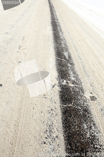 Image of road in winter