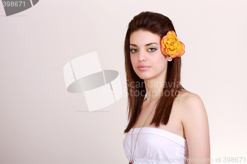 Image of flower in her hair