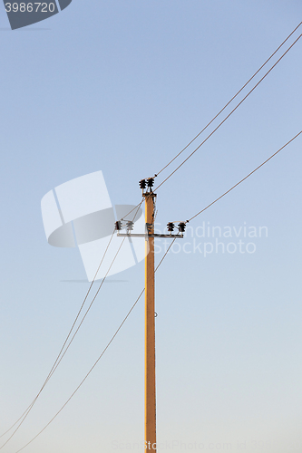 Image of High-voltage power poles