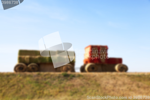 Image of Tractor straw, close-up