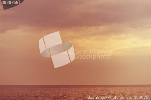 Image of sunset seascape background