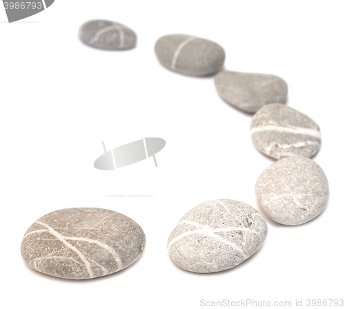 Image of row of pebbles