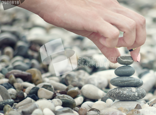 Image of balancing stone tower