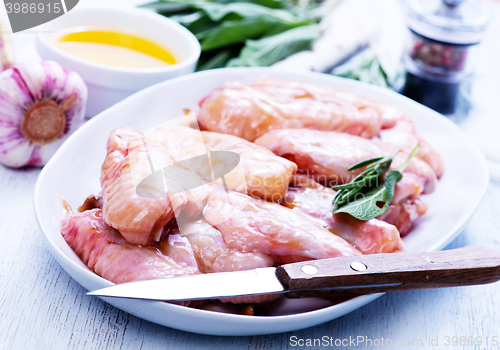 Image of raw chicken wings