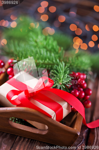 Image of presents and christmas decoration