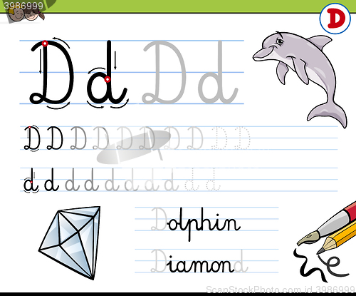 Image of how to write letter d
