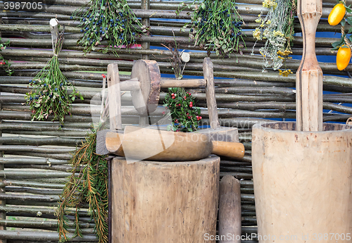 Image of Ancient objects of rural life, tools.