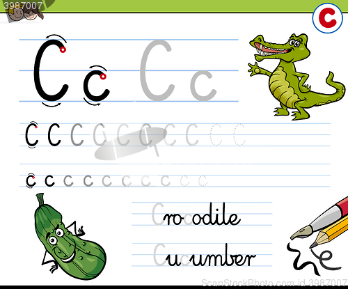 Image of how to write letter c