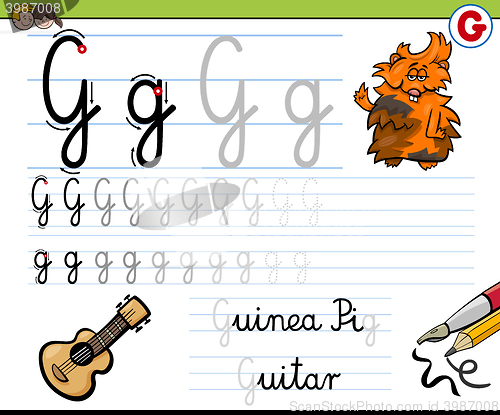 Image of how to write letter g
