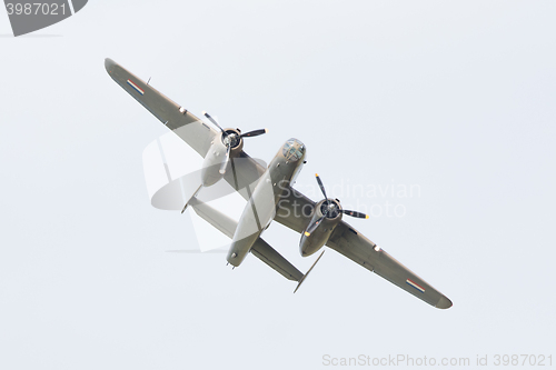 Image of LEEUWARDEN, THE NETHERLANDS - JUNE 10: WW2 B-25 Mitchell bomber 