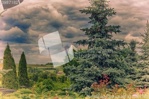 Image of Summer landscape in cloudy weather.