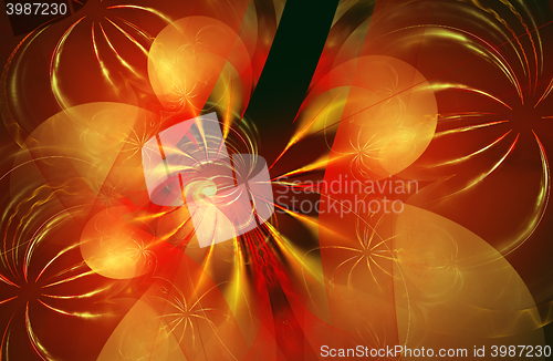 Image of Fractal image is: virtual flowers.