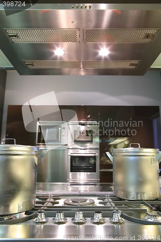 Image of modern kitchen with gas fryer