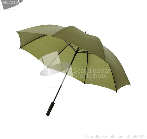 Image of Classic Green Umbrella Isolated on White