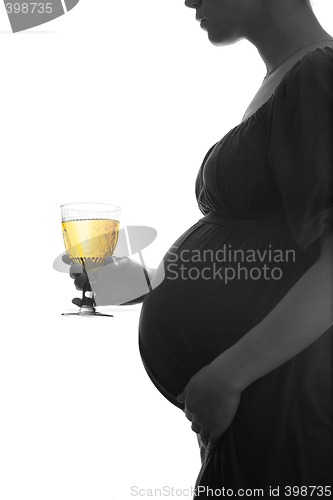 Image of pregnant woman with juice