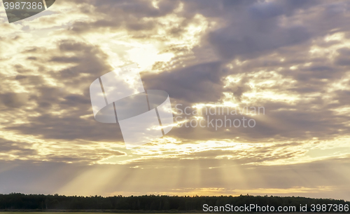 Image of Sunrise cloudy in the morning.
