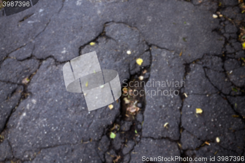 Image of the broken asphalt