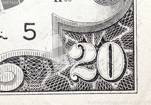 Image of American dollars, close-up