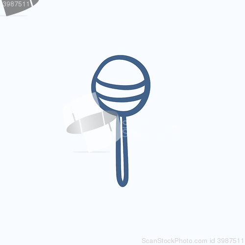 Image of Round lollipop sketch icon.