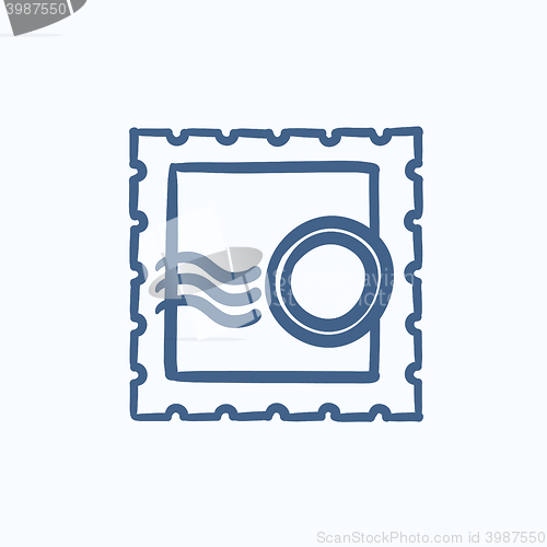Image of Philately sketch icon.