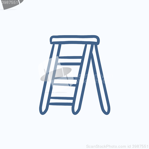 Image of Stepladder sketch icon.