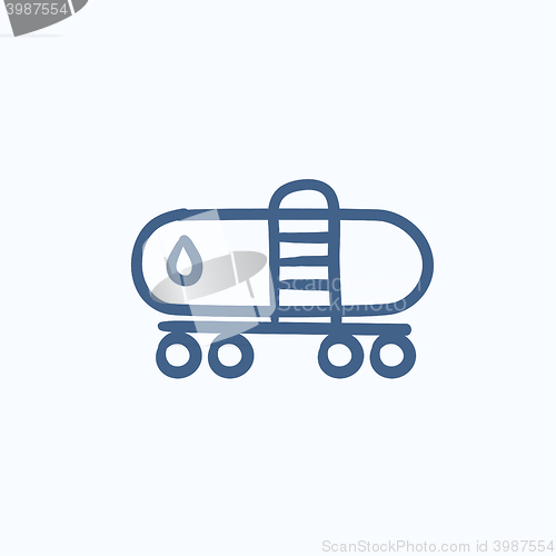 Image of Oil tank sketch icon.