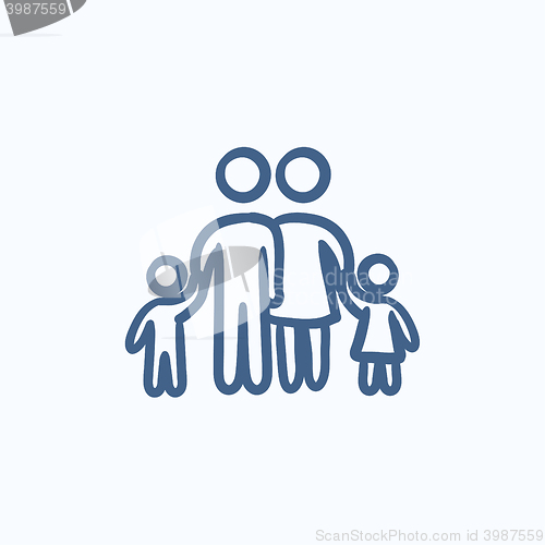 Image of Family sketch icon.