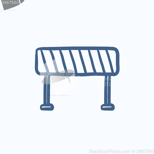 Image of Road barrier sketch icon.