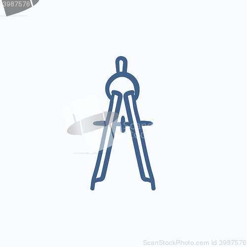 Image of Compass sketch icon.