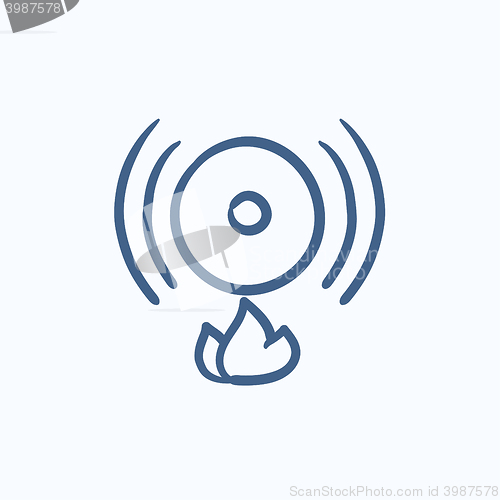 Image of Fire alarm sketch icon.