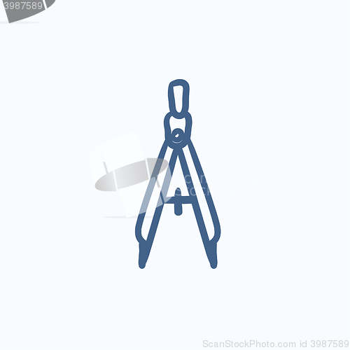 Image of Compass sketch icon.