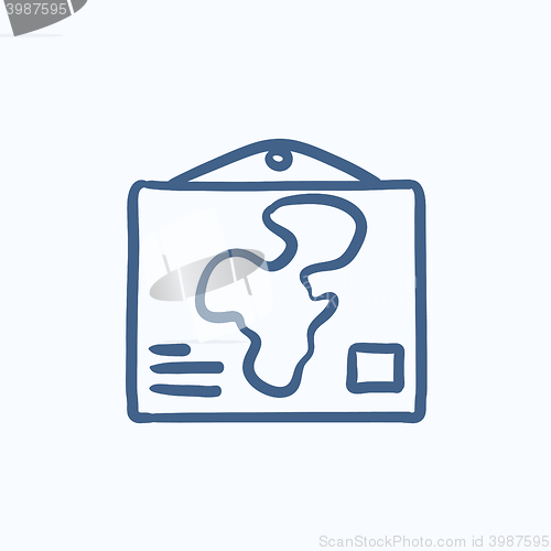 Image of World map sketch icon.