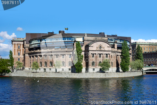 Image of The parliament building (Riksdagen) , Stockholm, Sweden 