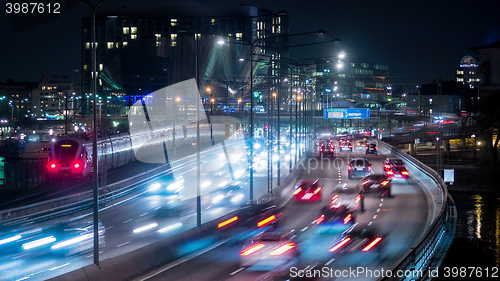 Image of Stockholm city at night 