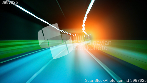 Image of Long exposure taken in Tunnel