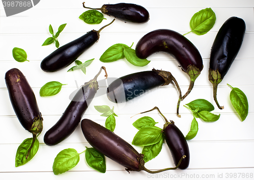 Image of Raw Small Eggplants