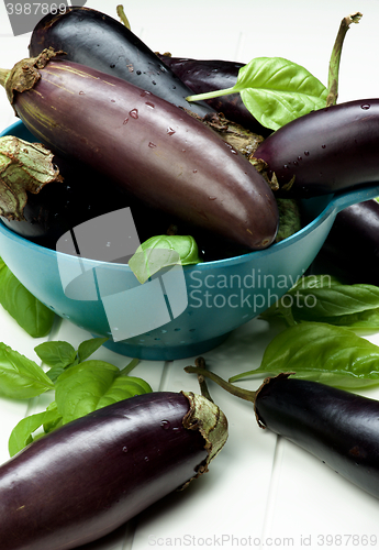 Image of Raw Small Eggplants