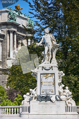 Image of Statue of Wolfgang Amadeus Mozart in Vienna