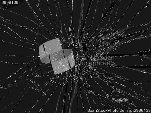 Image of Pain and death: Shattered glass heart shape