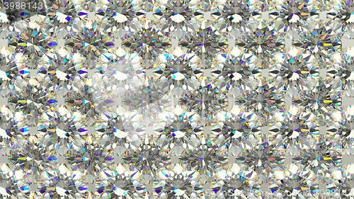 Image of Sparkling large Diamonds or gems in rows